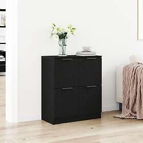 vidaXL Svart Ek Skåp 60 x 30 x 70 cm Tillverkat av Konstruerat Trä