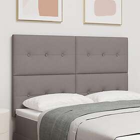 vidaXL Sänggavel Knapptuftad Taupe 160 cm Tyg