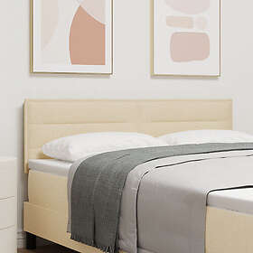 vidaXL Sänggavel Linjedesign Gräddvit 160 cm Tyg