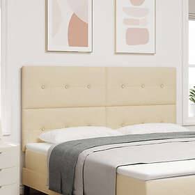 vidaXL Sänggavel Knappad Creme 180 cm Tyg