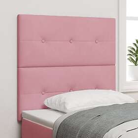 vidaXL Sänggavel Med Knappar Tuftad Rosa 90 cm Sammet