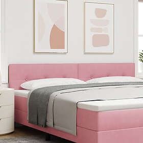 vidaXL Sänggavlar Knappklädd Rosa 200 cm Sammet