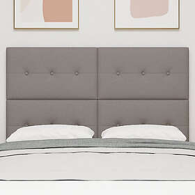 vidaXL Sänggavel Med Knappar Taupe 140 cm Tyg