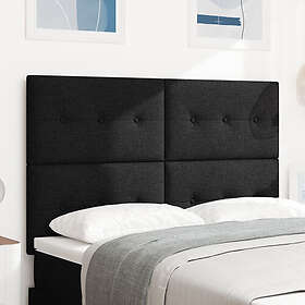 vidaXL Sänggavel Knappad Svart 160 cm Tyg
