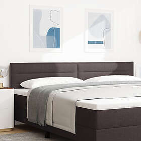 vidaXL Sänggavel Linjer Design Mörkbrun 200 cm Tyg