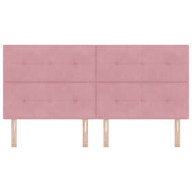 vidaXL Sänggavel Knappad Rosa 200 cm Sammet