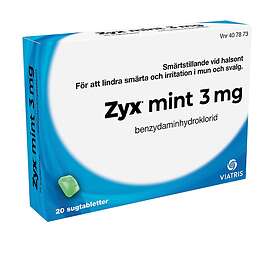 ZYX mint, sugtablett 3 mg, 2 X 10 st