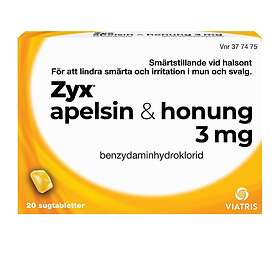 ZYX apelsin & honung, sugtablett 3 mg, 2 X 10 st