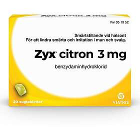 ZYX citron, sugtablett 3 mg, 2 X 10 st