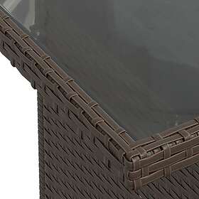 vidaXL Trädgårdsoffset Set av 10 Brun och Grädde Rotting och Polyester