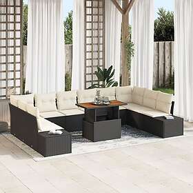 vidaXL Lounge Set 11 Pieces Beige Aluminium