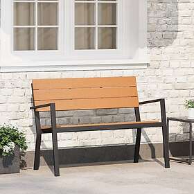 vidaXL Garden Bench Steel and WPC Brown and Black