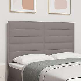 vidaXL Sänggavel Linje Design Taupe 140 cm Tyg