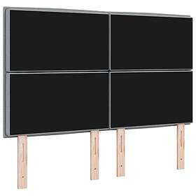 vidaXL Sänggavel Lines Design Ljusgrå 160 cm Tyg