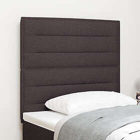 vidaXL Sänggavel Linjer Design Mörk Brun 100 cm Tyg