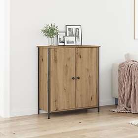 vidaXL Sideboard Massiv ek 70x30x80 cm Spånskiva och stål