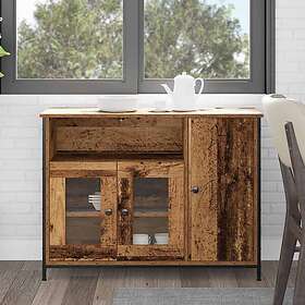 vidaXL Rustikt sidobord Gamla trä Konstruerat trä 100 x 35 x 75 cm