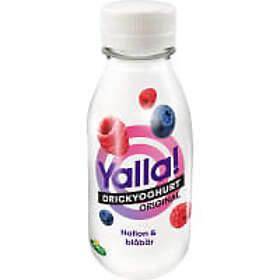 Yalla Hallon Blåbär Drickyoghurt 350ml
