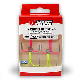 VMC 4551 UV Assorted Round 1X Strong #6 (6-pack)