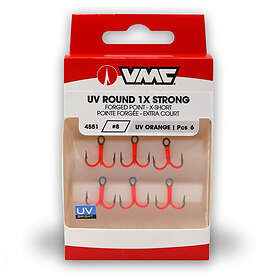 VMC 4551 UV Orange Round 1X Strong #8 (6-pack)