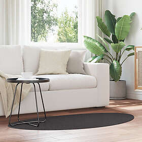 vidaXL Mattor Antracit Polyester 80 x 150 cm Accentmattor Oval