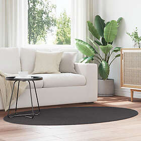 vidaXL Mattor Antracit Ull 120 x 170 cm Områdesmatta Rund