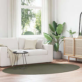 vidaXL Mattor Skoggrön Polypropylen 160 x 230 cm Områdesmatta Oval