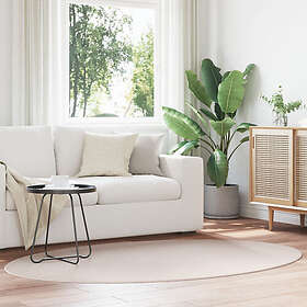 vidaXL Mattor Sand Polyester 140 x 200 cm Hållbar Områdesmatta Oval