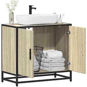 vidaXL Badrumsskåp sonoma-ek 65x33x60 cm konstruerat trä