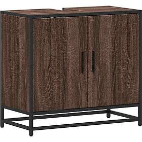 vidaXL Tvättställsskåp brun ek 65x33x60 cm konstruerat trä