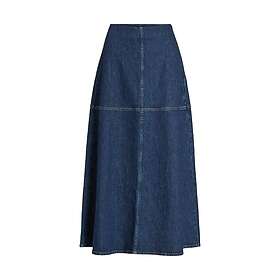 Vila VIJAF HW A-LINE ANKLE DENIM SKIRT Blå