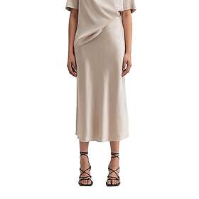 Ahlvar Gallery Hana satin silk skirt Beige