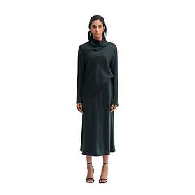 Ahlvar Gallery Hana Satin Silk Skirt Grön