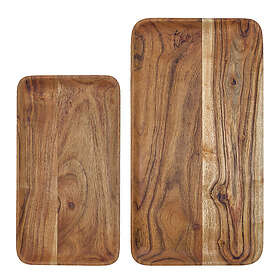 House Doctor Wood bricka fat 2 delar 33x18/43x23 cm