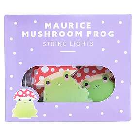 Fizz Creations Maurice Mushroom Frog String Light Green, Red, White