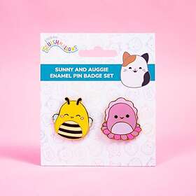 Squishmallows Pin Badges x 2 Sunny & Auggie Vibrant