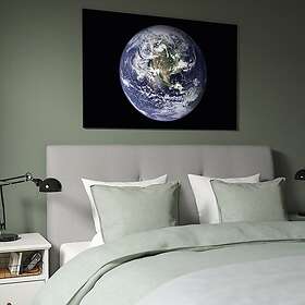 IKEA BJÖRKSTA bild med ram, aluminiumfärg, planeten jorden/aluminiumfärg, 118x78 cm, cm 118x78 cm