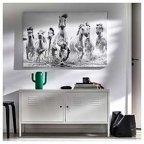 IKEA BJÖRKSTA bild, hästar i vattenbrynet, 118x78 cm, cm 118x78 cm