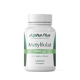 Alpha Plus Metylfolat 1000 µg 90 kapslar