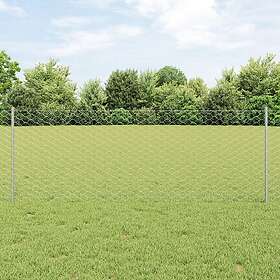 vidaXL Stängselposter 11 st U-Kanal 80 cm Galvaniserat Stål, Hexagonstängsel 0,8