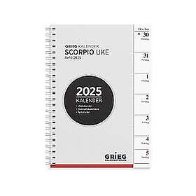 Ukekalender Grieg Scorpio A5 2025 refill