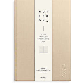 Notatbok Burde beige A4 linjerte ark