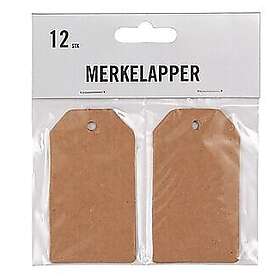 Merkelapper kraft 12 pk brun