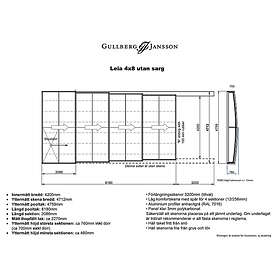 Gullberg & Jansson Förmontering pooltak i box Höger 5-sektioner