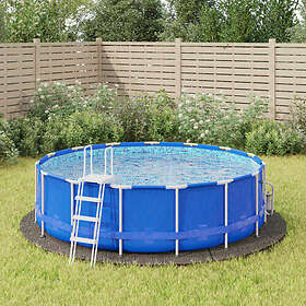 vidaXL Bunnmatter Lys grå Ø396 cm