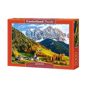 Castorland Pussel Kyrkan i Magdalena, Dolomiterna, 2000 Bitar