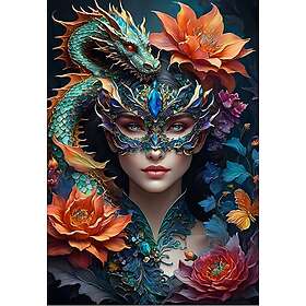 Bluebird Puzzle Pussel Lady with a Dragon 1000 Bitar