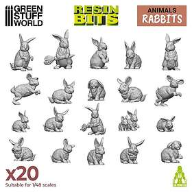 Green Stuff World : Rabbits Set 3D Printed