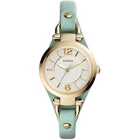 Fossil Klockarmband ES4003 Läder Grön 7mm