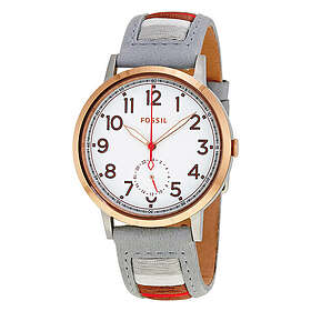 Fossil Klockarmband ES4059 Läder Grå 20mm